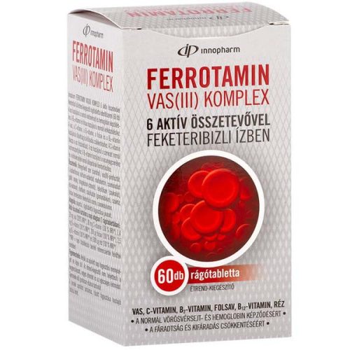 Innopharm Ferrotamin Vas (III) komplex rágótabletta (60db)