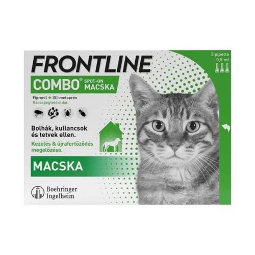 Frontline Combo rácsepegtető oldat macskáknak (3 x 0,5ml)