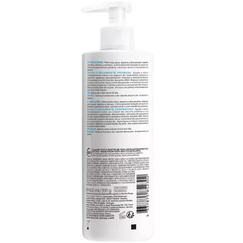 LA ROCHE-POSAY Lipikar 10% Urea testápoló tej (400 ml)