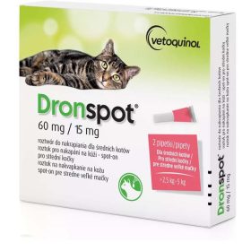   DronSpot Féreghajtó Spot-On közepestestű macskáknak 2,5kg-5kg (2x0,7ml)