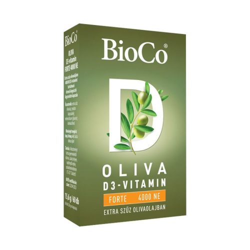 BioCo Oliva D3-vitamin Forte 4000NE lágyzselatin kapszula (60db)