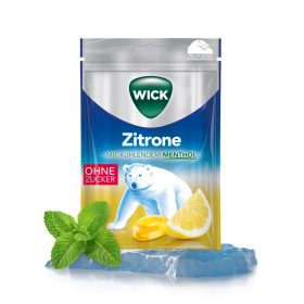 WICK citromos köhögés elleni torokcukorka mentollal (72g)