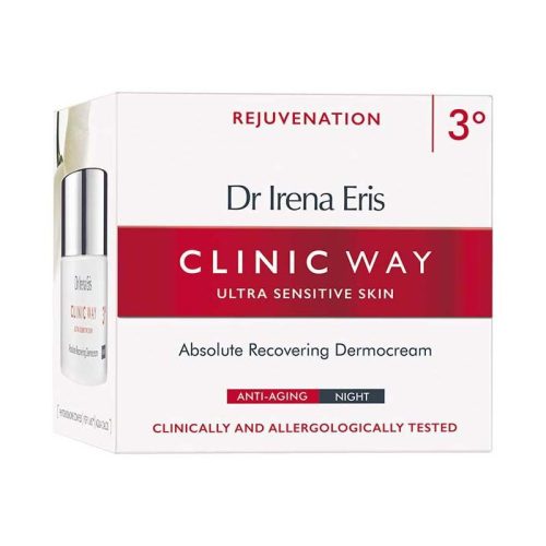 Dr Irena Eris Clinic Way 3 teljes bőrmegújító éjszakai krém érzékeny bőrre (50 ml)