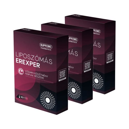 Supreme Pharmatech Erexper Liposzómás vitamin a férfierő támogatásáért csomag (3 db)