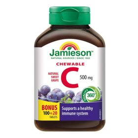   Jamieson C-vitamin 500mg szopogató tabletta szőlő ízesítéssel (120 db)
