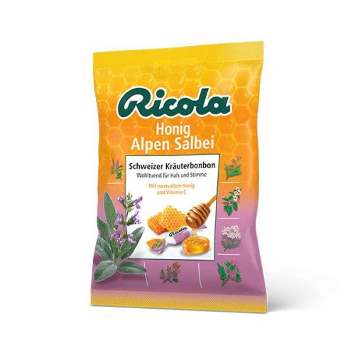 Ricola Mézes Alpesi Zsálya cukorka (75 g)