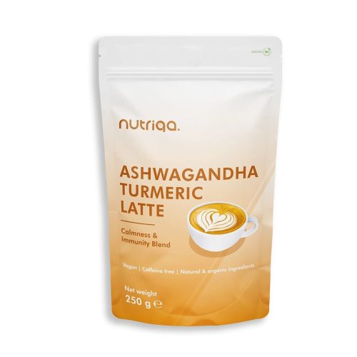Nutriqa Bio Ashwagandha-Kurkuma Latte porkeverék (250 g)