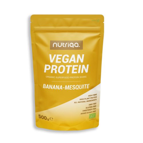 Nutriqa Bio Banán-Mesquite Vegán Proteinmix (500g)