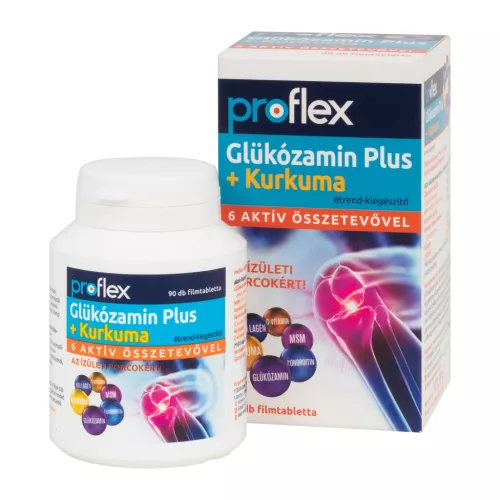 Proflex Glükózamin Plus + kurkuma étrend-kiegészítő filmtabletta 90x