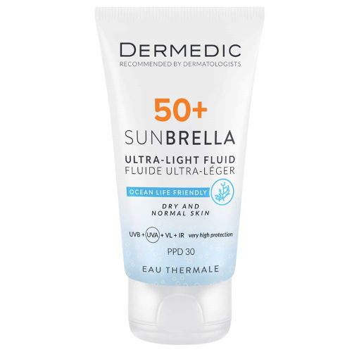 DERMEDIC Sunbrella Ultra-Light Fényvédő fluid SPF50+ száraz és normál bőrre (40 ml)