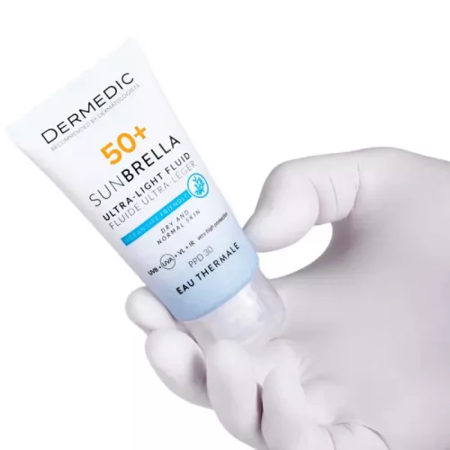 DERMEDIC Sunbrella Ultra-Light Fényvédő fluid SPF50+ száraz és normál bőrre (40 ml)