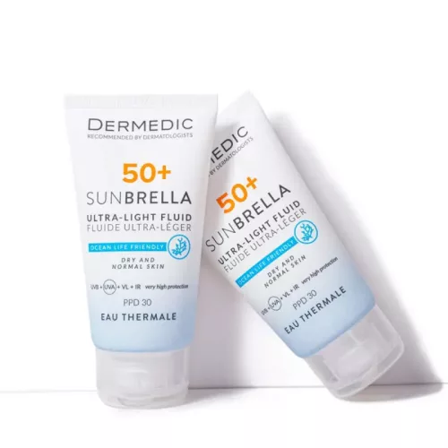DERMEDIC Sunbrella Ultra-Light Fényvédő fluid SPF50+ száraz és normál bőrre (40 ml)
