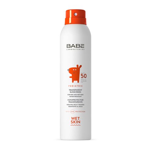 BABÉ Gyermek Wet Skin áttetsző fényvédő spray SPF50 (200ml)