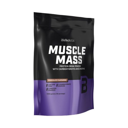 BioTechUSA Muscle Mass szénhidrát - és fehérjetartalmú italpor csokoládés ízben (1000g)