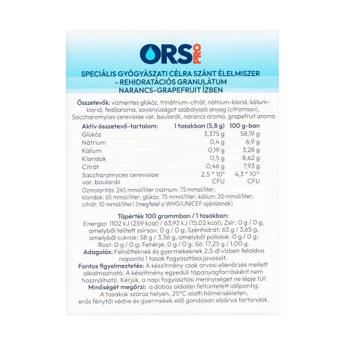 Innopharm ORS PRO rehidratációs granulátum élőflórával (10db)