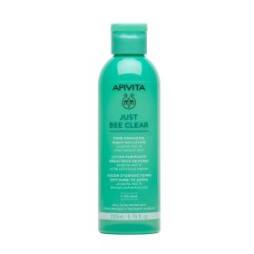   APIVITA Just Bee Clear pórusösszehúzó mélytisztító lotion zsíros, pattanásokra hajlamos bőrre (200ml)