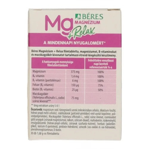 Béres Magnézium+Relax Filmtabletta (30db)