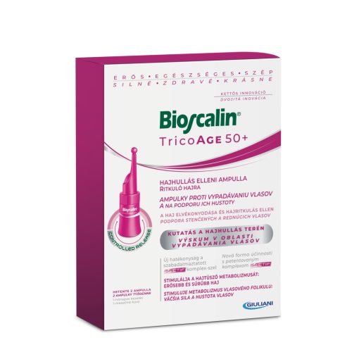 Bioscalin TricoAGE 50+ Hajhullás elleni ampulla ritkuló hajra (8X3,5 ml)