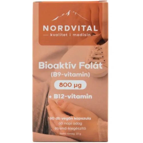 Nordvital Bioaktív Folát (B9-vitamin) kapszula (60db)