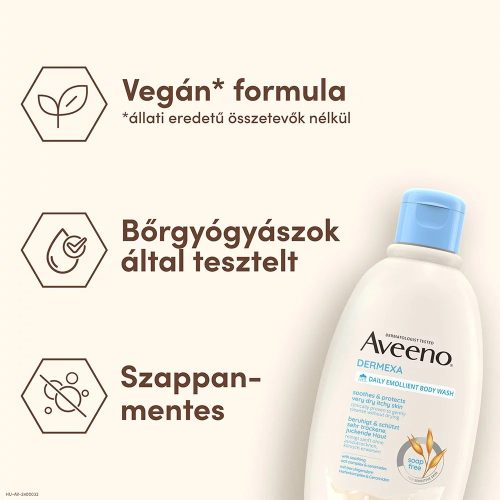 AVEENO Dermexa bőrpuhító illatmentes tusfürdő (300ml)