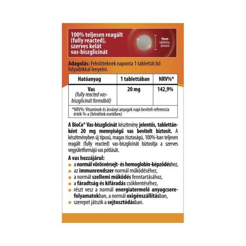 BioCo Vas-biszglicinát 20 mg tabletta (60db)