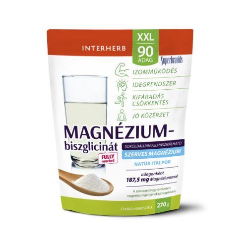 Interherb XXL 90 adag Magnézium-biszglicinát NATÚR italpor (270g)