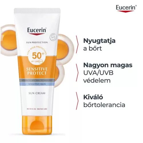 Eucerin Sun Sensitive Protect Napozó krém arcra SPF50+ (50ml)