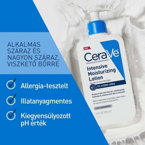 CeraVe Intenzív hidratáló testápoló tej (473ml)