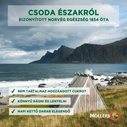 Möller's Omega-3+D Eper ízű gumivitamin (36db)