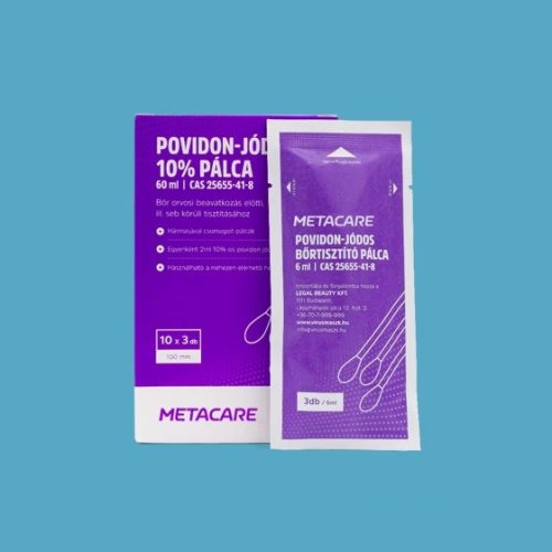 Metacare povidon-jód 10% tamponpálca 100mm - (10 x 3 db) - 60 ml