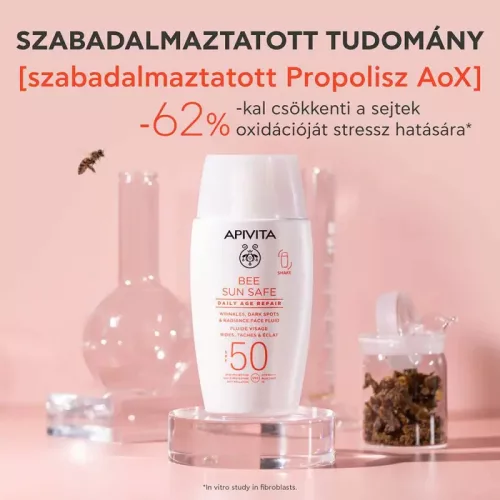 APIVITA BEE SUN SAFE Daily Age Repair Fluid ráncok, pigmentfoltok ellen SPF50 (50ml)