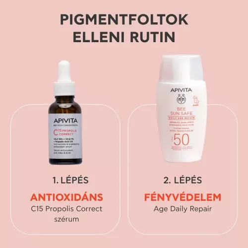 APIVITA BEE SUN SAFE Daily Age Repair Fluid ráncok, pigmentfoltok ellen SPF50 (50ml)
