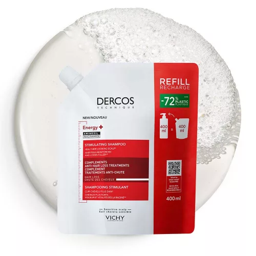 Vichy Dercos Energy+ Stimuláló Sampon Utántöltő (400 ml)