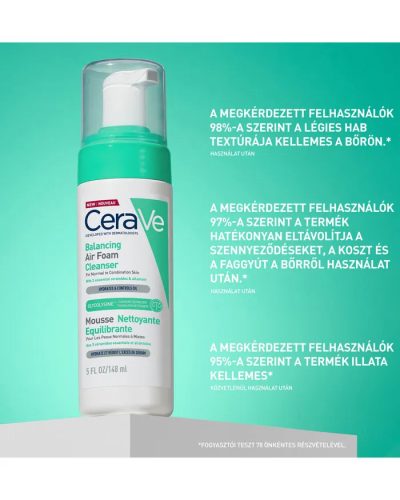 CeraVe Kiegyensúlyozó Könnyű Habtisztító (148 ml)