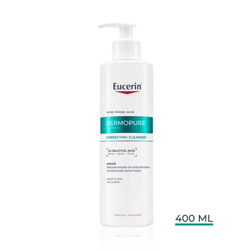 Eucerin Dermopure Clinical Correcting Cleanser - MÉLYTISZTÍTÓ GÉL arcra és testre (400 ml)