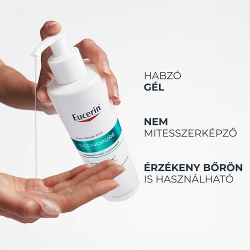Eucerin Dermopure Clinical Correcting Cleanser - MÉLYTISZTÍTÓ GÉL arcra és testre (400 ml)