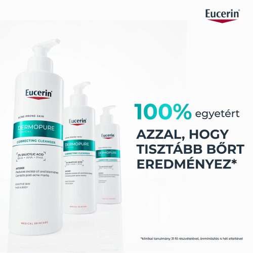 Eucerin Dermopure Clinical Correcting Cleanser - MÉLYTISZTÍTÓ GÉL arcra és testre (400 ml)