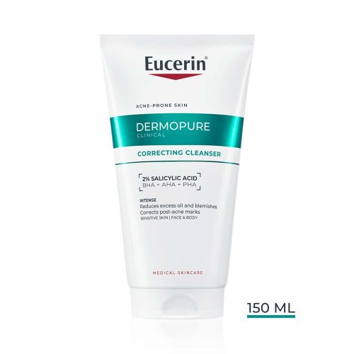 Eucerin Dermopure Clinical Correcting Cleanser - MÉLYTISZTÍTÓ GÉL arcra és testre (150 ml)