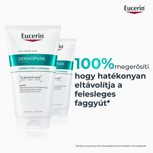 Eucerin Dermopure Clinical Correcting Cleanser - MÉLYTISZTÍTÓ GÉL arcra és testre (150 ml)