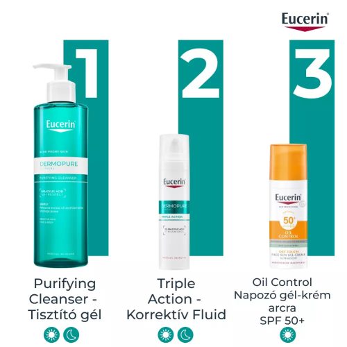 Eucerin Dermopure Clinical Purifying Cleanser - TISZTÍTÓ GÉL arcra és testre (400 ml)