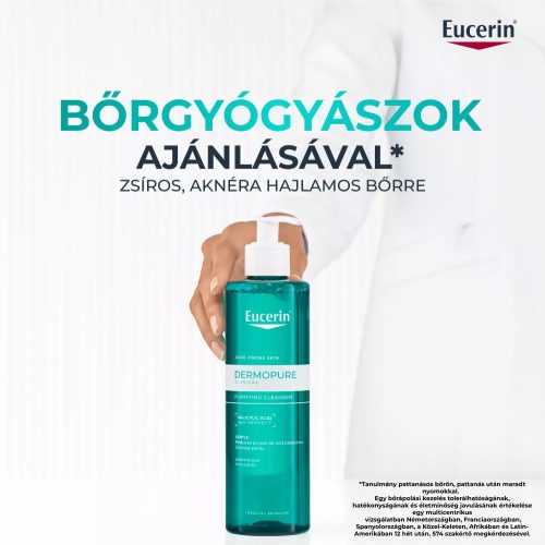 Eucerin Dermopure Clinical Purifying Cleanser - TISZTÍTÓ GÉL arcra és testre (400 ml)