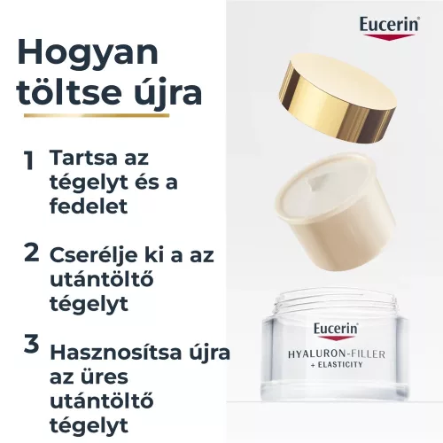 Eucerin Hyaluron-Filler+Elasticity Bőrtömörséget Regeneráló Nappali Arckrém SPF30 (50 ml) UTÁNTÖLTŐ
