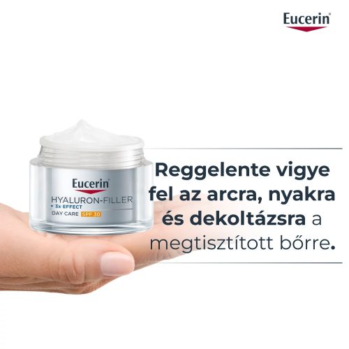 Eucerin Hyaluron-Filler Ráncfeltöltő Nappali Arckrém minden bőrtípusra SPF30 (50 ml) - UTÁNTÖLTŐ 