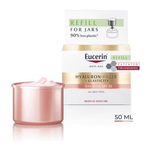 Eucerin Hyaluron-Filler+Elasticity Bőrtömörséget regeneráló Nappali Arckrém Rose SPF30 (50 ml) - UTÁNTÖLTŐ 