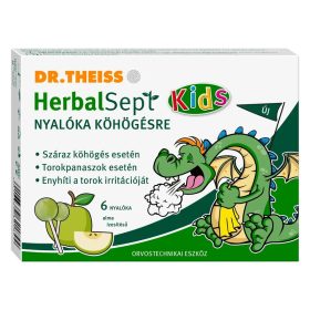   Dr.Theiss HerbalSept nyalóka köhögésre - alma ízű (6 nyalóka)