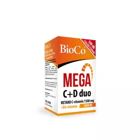   BioCo MEGA C+D duo RETARD C-vitamin 1500 mg + D3-vitamin 3000 NE filmtabletta 100 db