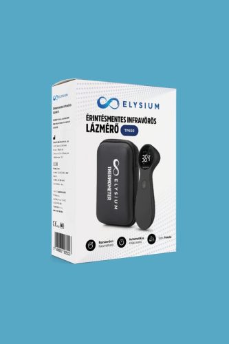 Elysium TP650 érintésmentes infravörös digitális lázmérő táskával - fekete