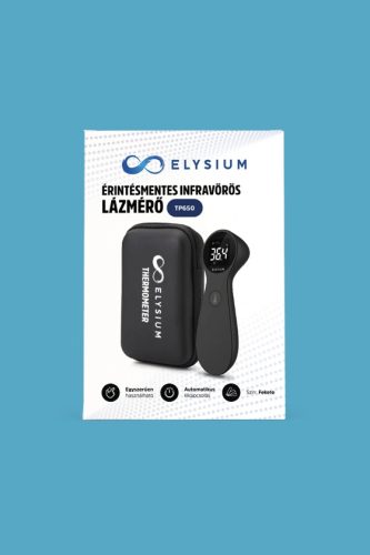 Elysium TP650 érintésmentes infravörös digitális lázmérő táskával - fekete