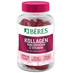 Béres Kollagén Hialuronsav C-vitamin gumitabletta (50db)