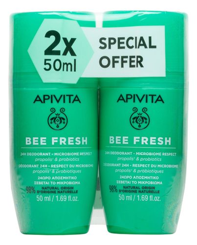 Apivita Bee Fresh Golyós Dezodor DUOPACK (2x50ml)